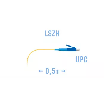 Пигтейл LC/UPC SM (0.9) 0,5 m